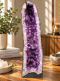 Tall Amethyst Crystal Geode 1120 Premium Queen Grade 26.10kg H72xW21xD17cm
