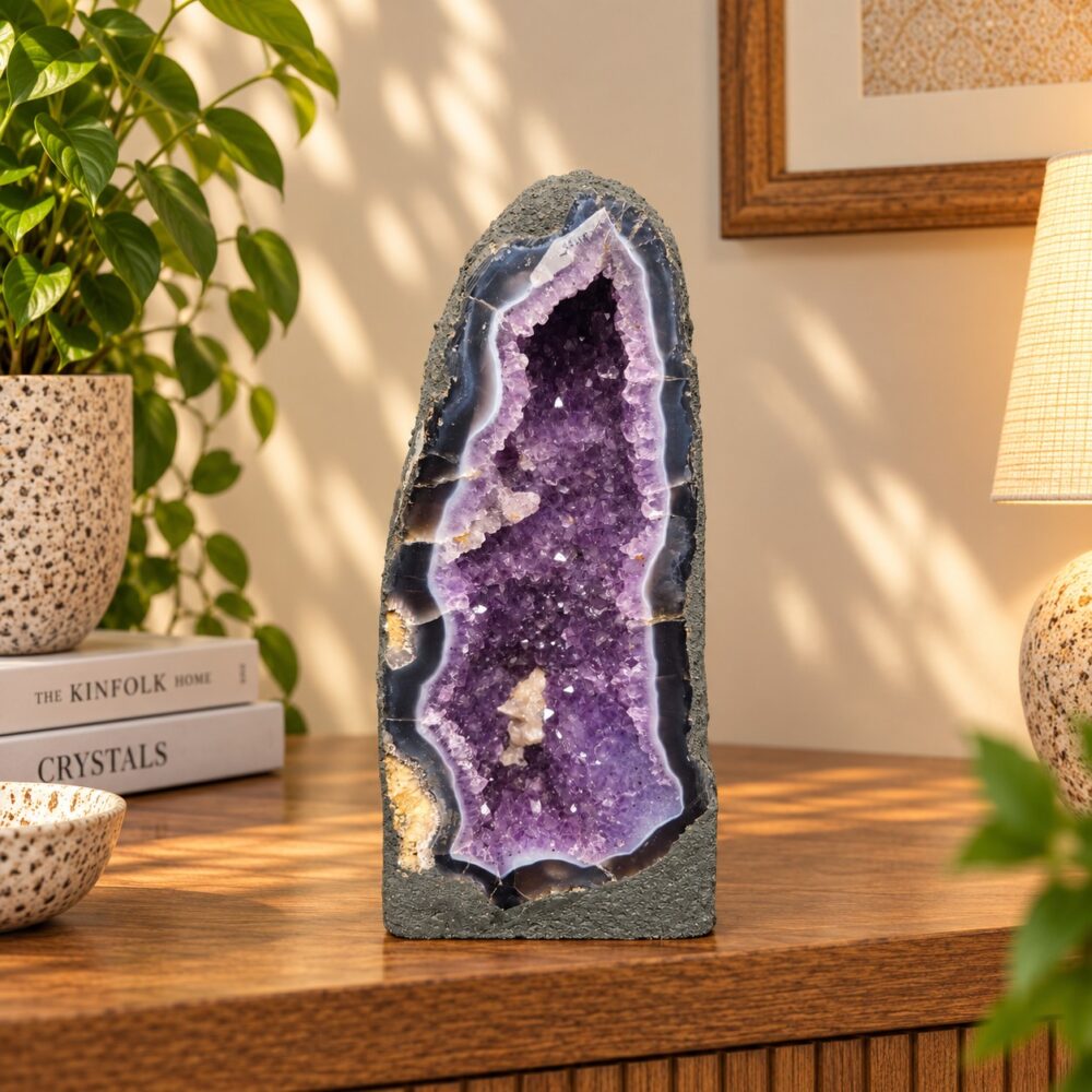 Amethyst Crystal Geode 1163 Premium Queen Grade 9.51kg H36xW17xD13cm