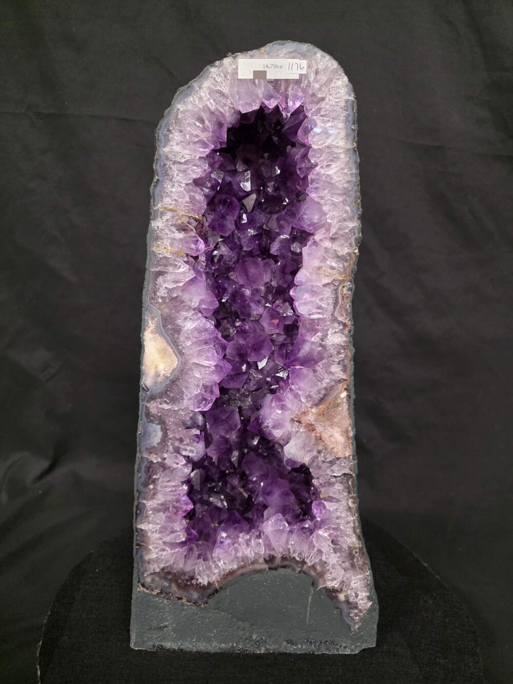 Tall Amethyst Crystal Geode 1176 Premium Queen Grade 14.79kg H47xW21xD11cm