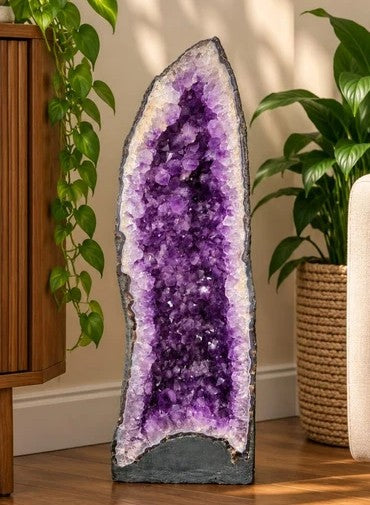Tall Amethyst Crystal Geode 1195 Premium Queen Grade 19.84kg H62xW21xD15cm