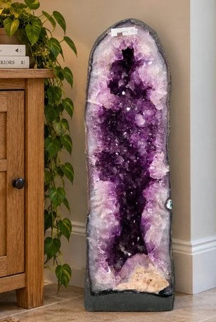 Tall Amethyst Crystal Geode 1203 Premium Queen Grade 26.87kg H59xW20xD22cm