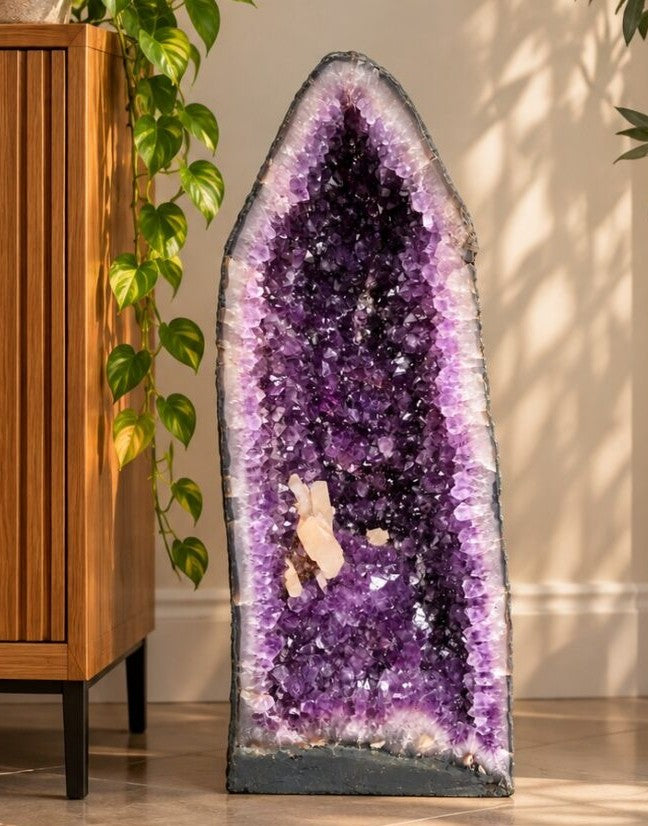 Tall Amethyst Crystal Geode 1205 Premium Queen Grade 38.7kg H65xW29xD17cm