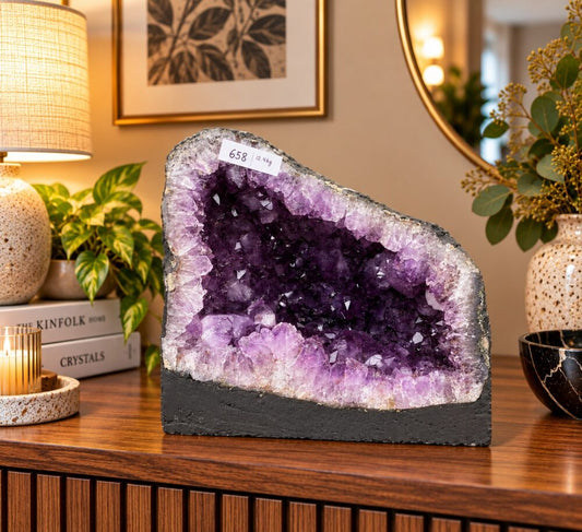 Amethyst Crystal Geode 658 Premium Queen Grade 12.4kg H25xW29xD18cm