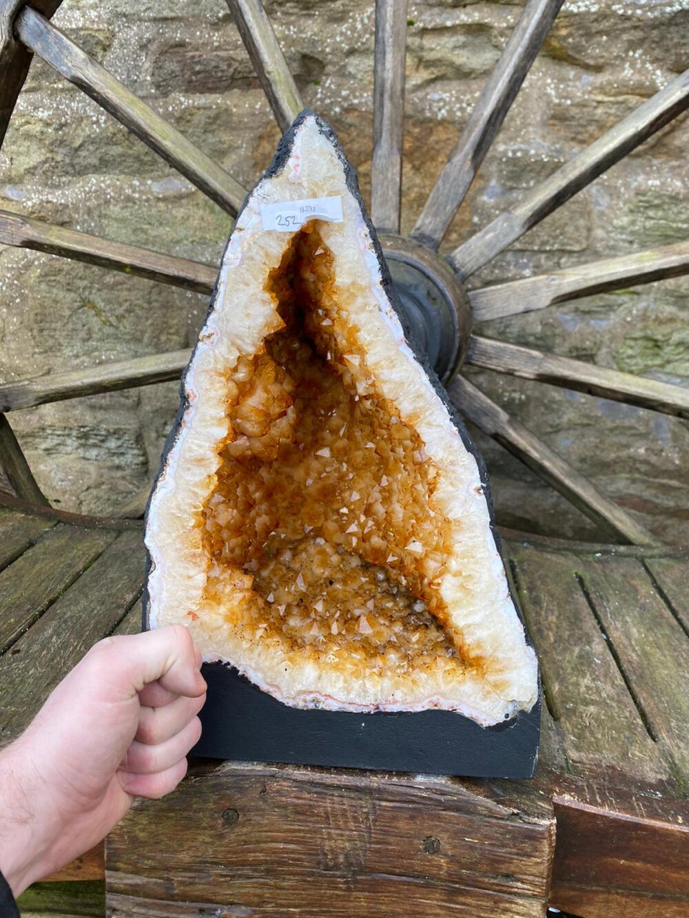 Citrine Geode 252 Crystal Cluster Druzy Premium Grade 18.37kg H38xW25xD22cm