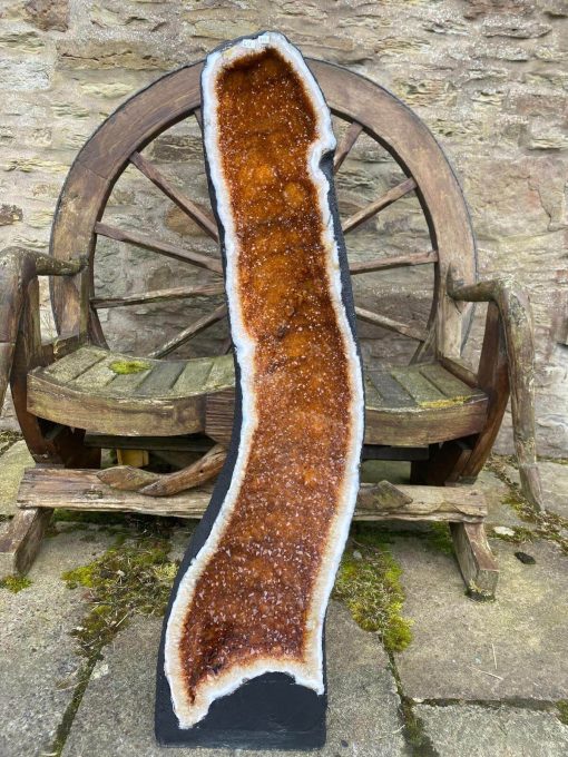 Very Tall Citrine Geode 415 Crystal Cluster Druzy Premium Grade 64kg H111xW30xD26cm