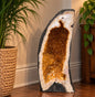 Tall Citrine Geode 522 Crystal Cluster Druzy Premium Grade 15.69kg H49xW20xD17cm