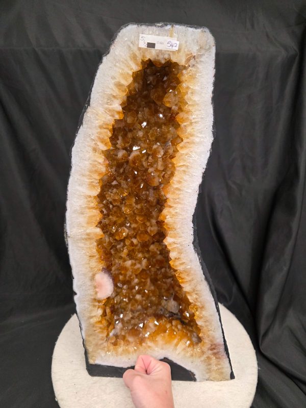 Tall Citrine Geode 542 Crystal Cluster Druzy Premium Grade 27.46kg H53xW25xD19cm