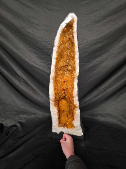 Tall Citrine Geode 358 Crystal Cluster Druzy Premium Grade 29.84kg H56xW23xD23cm