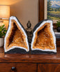 Citrine Geode Pair 427 & 428 Crystal Cluster Druzy Premium Grade 24kg each H38xW29xD24cm