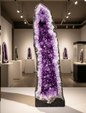 MÅNEDENS UTVALGTE / HIGH QUALITY PREMIUM BRAZILIAN AMETYST GEODE - Inntil 40% OFF + Fri Tall Amethyst Crystal Geode 1117 - 23.92kg H72xW23xD15cm