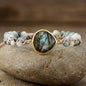 Merkaba 2 rader armbånd m/ Labradorite Hjertesten