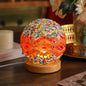 COLORFUL 3D BAROQUE GLASS BALL LED LAMP, THREE COLOR ORANGE