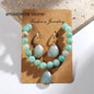 Nye Design Smykkesett ( Armbånd, øredobber ), Amazonite