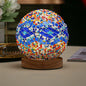 COLORFUL 3D BAROQUE GLASS BALL LED LAMP, THREE COLOR BLUE