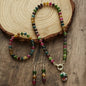 Beautiful Fashion Bohemian Jewelry Natural Stone Necklace, Bracelet, Earrings Set, Colorful Quartz