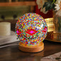 COLORFUL 3D BAROQUE GLASS BALL LED LAMP, PINK ONE COLOR