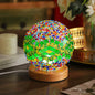 COLORFUL 3D BAROQUE GLASS BALL LED LAMP, GREEN THREE COLOR