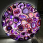 Agate Gemstone DINING Tables, handmade, Round 75cm , backlit ( Ledlys ) uten Design Bordben