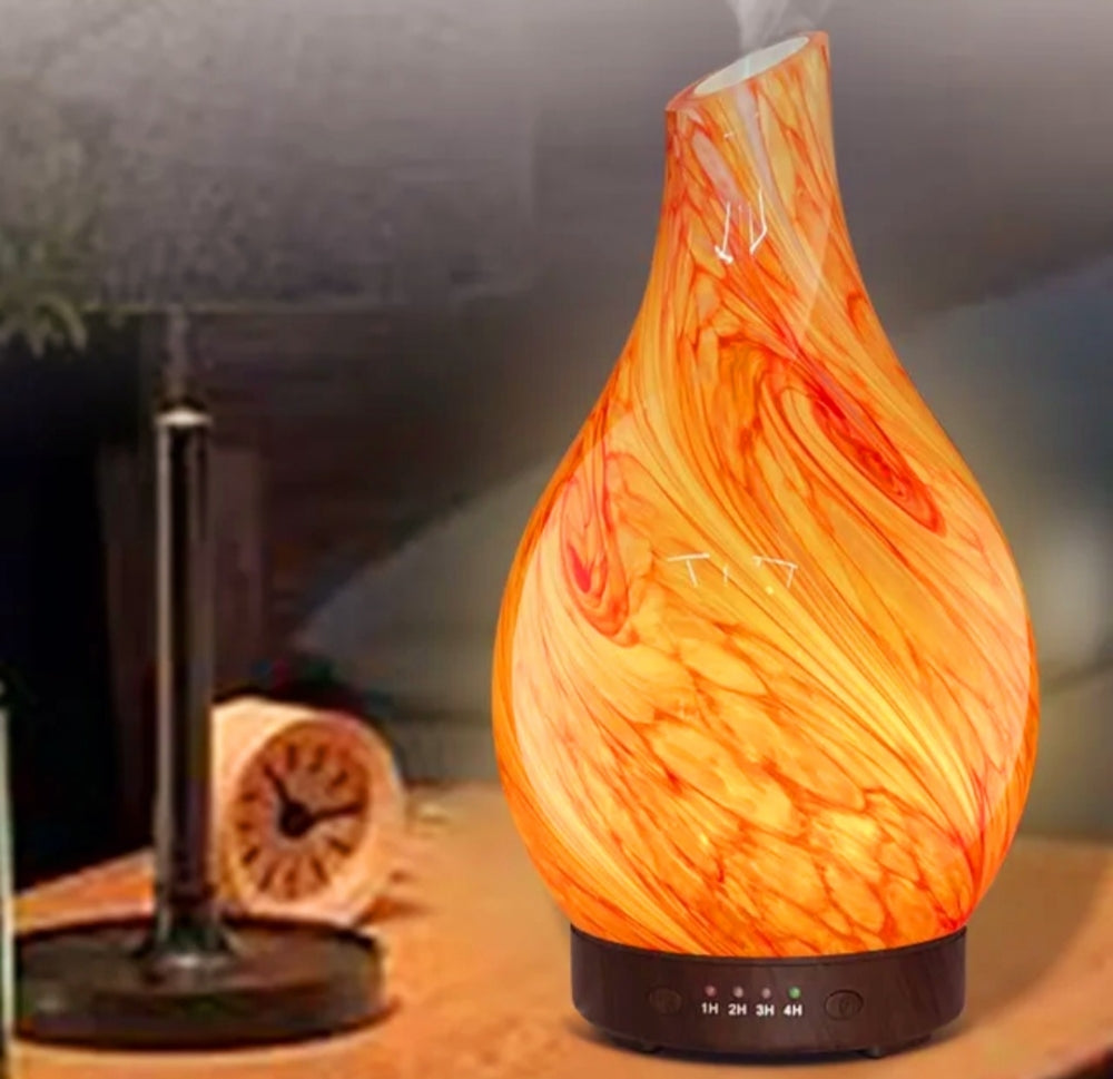 Nyhet 2023 ! / Trendy Amber Glassdiffuser i "Retro 70 talls stil", 120ml, 7 Color