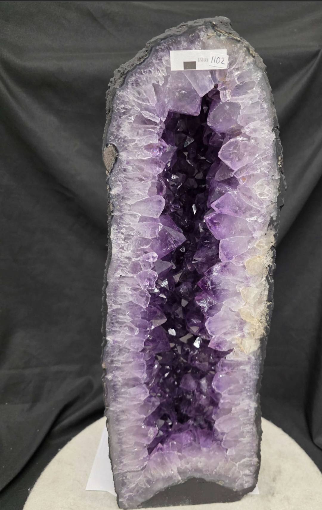 Tall Amethyst Crystal Geode 1102 Premium Queen Grade 17.01kg – H51xW18xD15cm