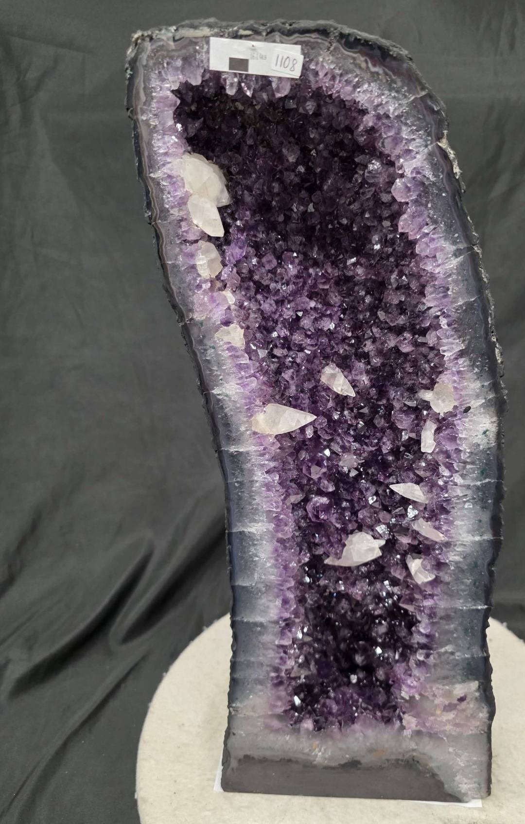 Tall Amethyst Crystal Geode 1108 Premium Queen Grade 16.44kg – H52xW20xD15cm