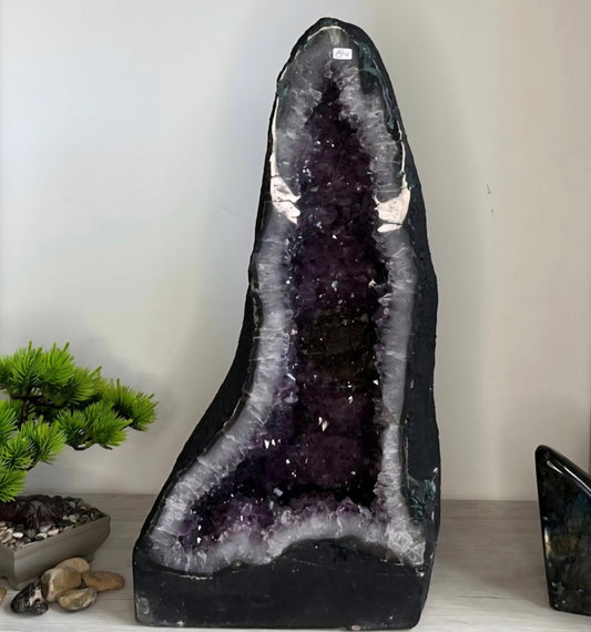 SOMMER KAMPANJE BRAZILIAN HIGH QUALITY AMETYST GEODE - 40% OFF + Fri Frakt - 52x25x16cm - 19.4Kg