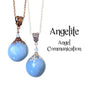Nytt, håndlaget Spirituelt Angelite Silverplated kjede, ~ TRANQUILITY ~ AWARENESS ~ SPIRIT COMMUNICATION ~