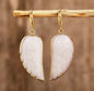 Nye MICCI Design Øredobber ( Angel Wing ) , 18K Gold Electroplated, White Moonstone