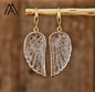 Nye MICCI Design Øredobber ( Angel Wing ) , 18K Gold Electroplated, Clear QUARTZ
