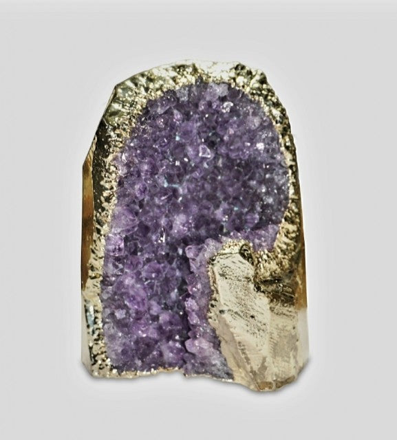 EXCLUSIVE AMETYST GEODES GOLD ELECTROPLATED, LARGE ( 15cm )