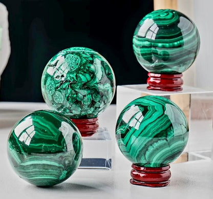 Superflott High Quality  MALACHITE Sphere ( Krystallkule ) , Medium 45-50mm