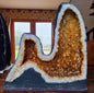 Tall Citrine Geode 447 Crystal Cluster Druzy Premium Grade 44.38kg H52xW52xD20cm