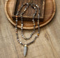 Nye 2025 Bohemian Style Grey Stone &amp; Decor Single , 2 rader Kjede m/Point Anheng