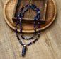 Nye 2025 Bohemian Style Blue Stone & Decor Single , 2 rader Kjede m/Point Anheng
