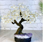 Vakre og eksklusive Feng Shui - Bonsai Brazilian Lykketrær m/ ekte CLEAR QUARTZ krystaller og Ametyst Quartz Clusterfot, ca. 35cm, vekt ca. 5kg, 180 Krystaller, LARGE