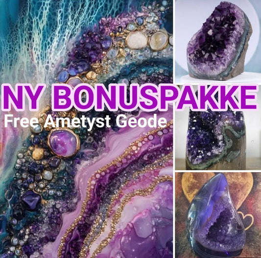 FREE BONUSPAKKE 4 v/Kjøp * Kr. 2500,- etter rabatt ( 1 stk. World Class Uruguay Amethyst Geode )