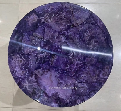 UNIQUE NATURAL STONE HOME DECOR, QUARTZ - Diningtable / Spisebord Tabletop, Round 75x75cm