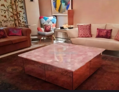 UNIQUE NATURAL STONE HOME DECOR, QUARTZ - Diningtable / Spisebord Tabletop, Round 75x75cm