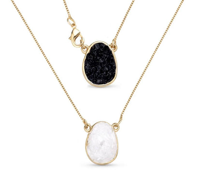 Black November / BrazilGem 18K Gold Electroplated Smykkesett, 4 Design