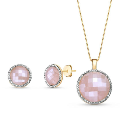 Black November / BrazilGem 18K Gold Electroplated Smykkesett, 4 Design