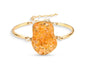 2025 Brazil Gem Freeform 18 Gold Plated Bracelet w/ Natural Citrine Gemstone