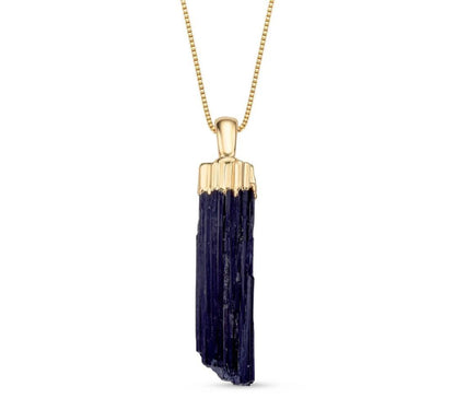New 2025 Brazil Gem , Natural Rough Black Turmaline Necklace, 18K/Gold Electroplated