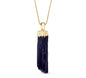 New 2025 Brazil Gem , Natural Rough Black Turmaline Necklace, 18K/Gold Electroplated