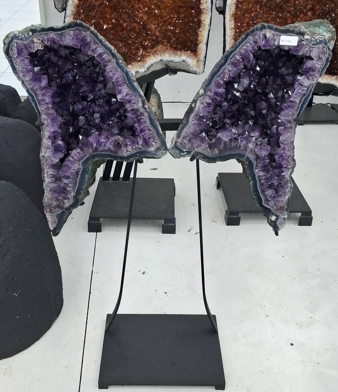 Eksklusiv Brazilian Ametyst Butterfly Angel Wings 75x52cm - 61kg. AAA+ Kvalitet