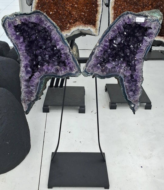 Eksklusiv Brazilian Ametyst Butterfly Angel Wings 75x52cm - 61kg. AAA+ Kvalitet