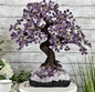 Vakre og eksklusive Feng Shui - Bonsai Lykketrær m/ ekte Ametyst krystaller og Ametyst Clusterfot, ca. 62cm høy, 22kg