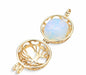 New Brazil Gem Design 2025 / Tree of Life Spherical Locket w/ 7 Interchangeable Gemstones 18K Gold Plated Necklace
