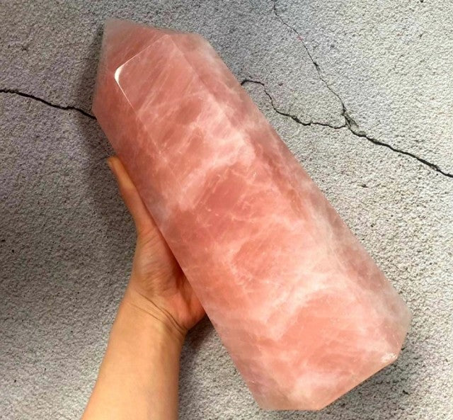 XXL Rose Quartz i AA Kvalitet + ca. 3kg - 30cm