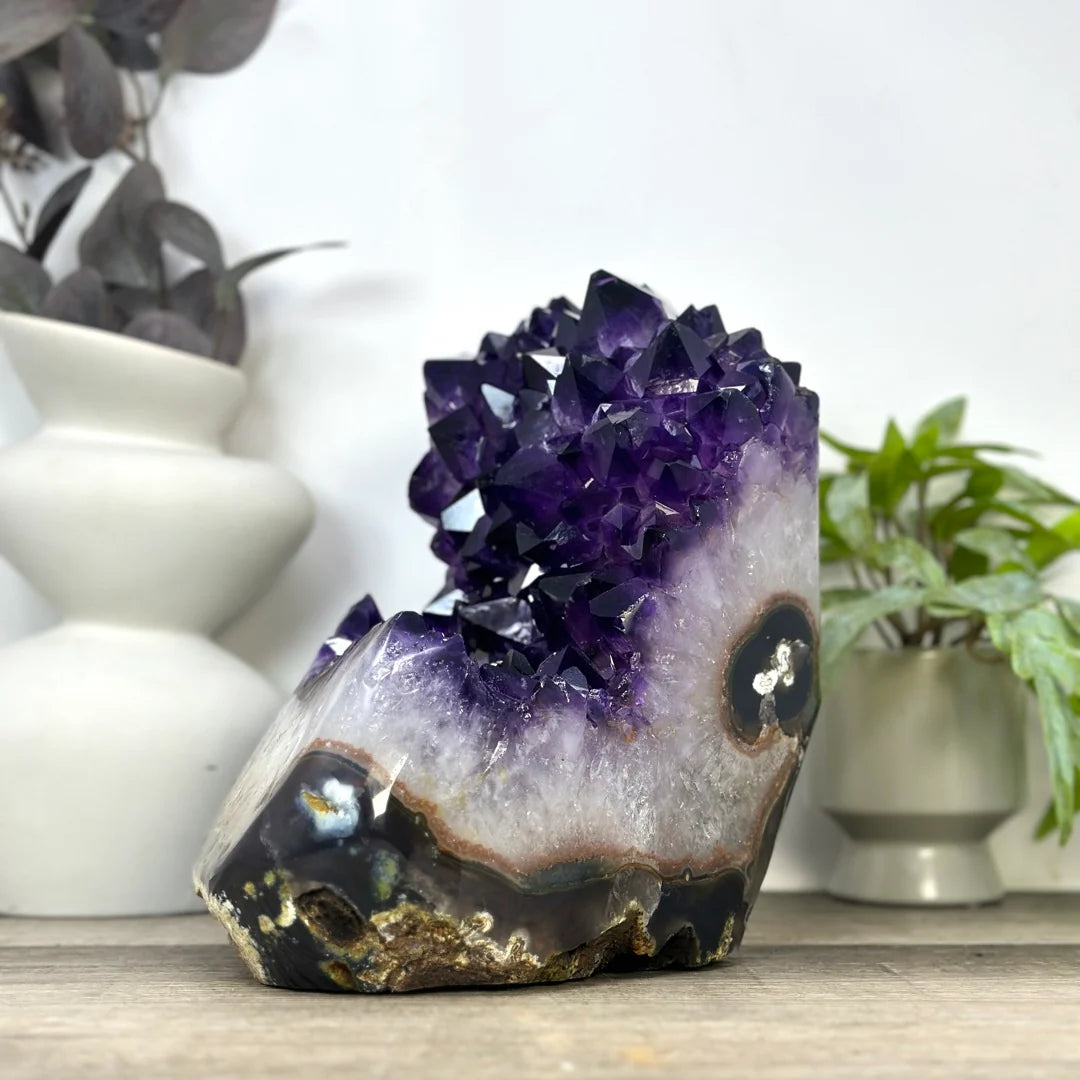 Super High Quality Uruguayan Amethyst &amp; Agate Polished Statement Piece | CBP1403, 24x22x15cm