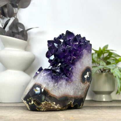 Super High Quality Uruguayan Amethyst &amp; Agate Polished Statement Piece | CBP1403, 24x22x15cm